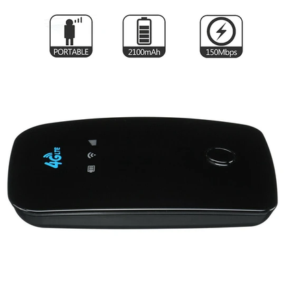 4G-LTE Portable WiFi Router | High-Speed Mobile Hotspot, Universal SIM, Travel Ready