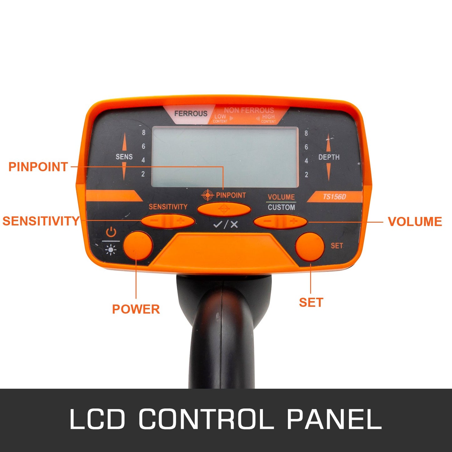 Waterproof Metal Detector with LCD Display & Headphones
