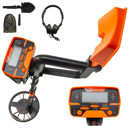 Waterproof Metal Detector with LCD Display & Headphones